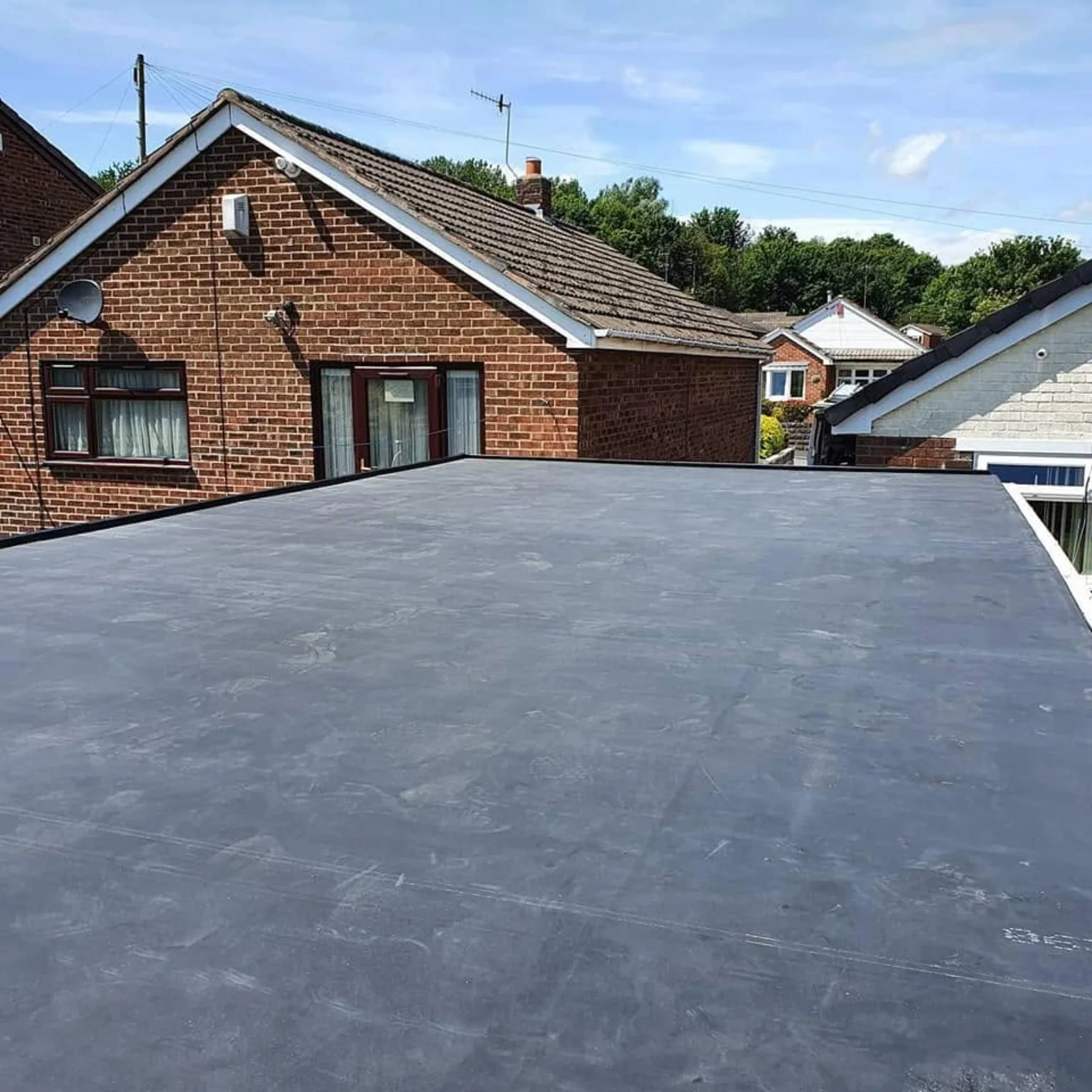 Completed EPDM rubber roof